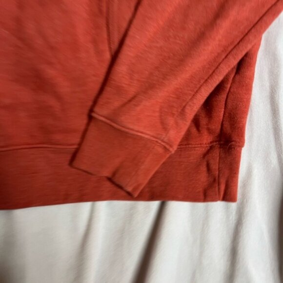 Aeropostale Women Pullover Hoodie Jacket  AERO Logo M Orange Flowers SWEAT SHIRT - Picture 2 of 4